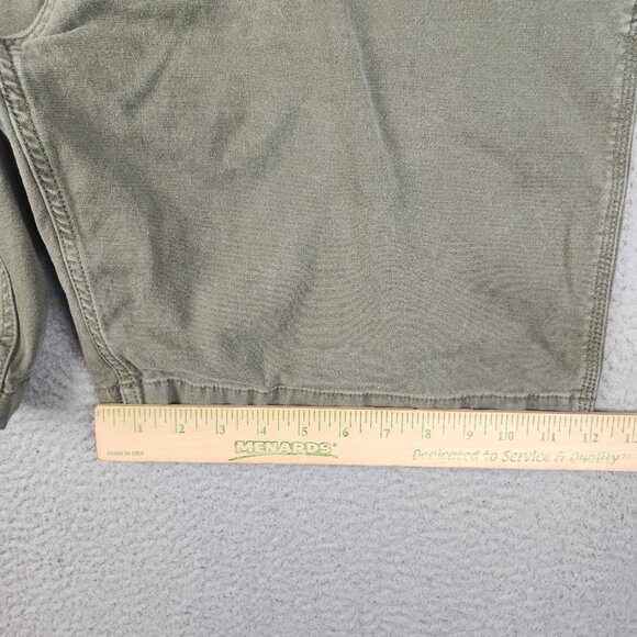 Carhartt Rugged Flex Shorts Men's 40 Relaxed Olive Green Faded Canvas Workwear - Picture 5 of 11